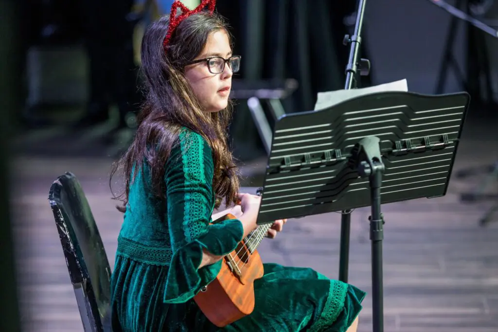 Student Performing the ukulele in Pearland Texas