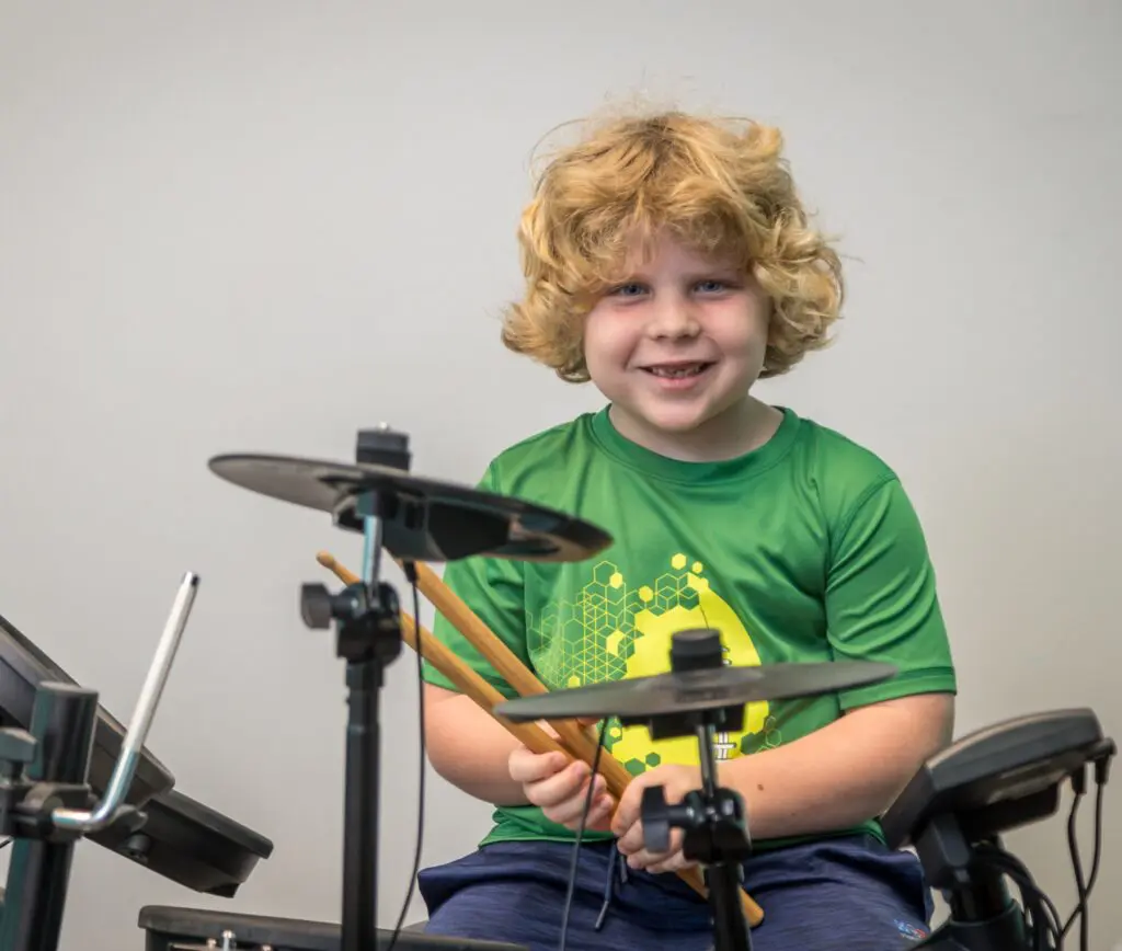 Young Drum Student in Pearland Texas
