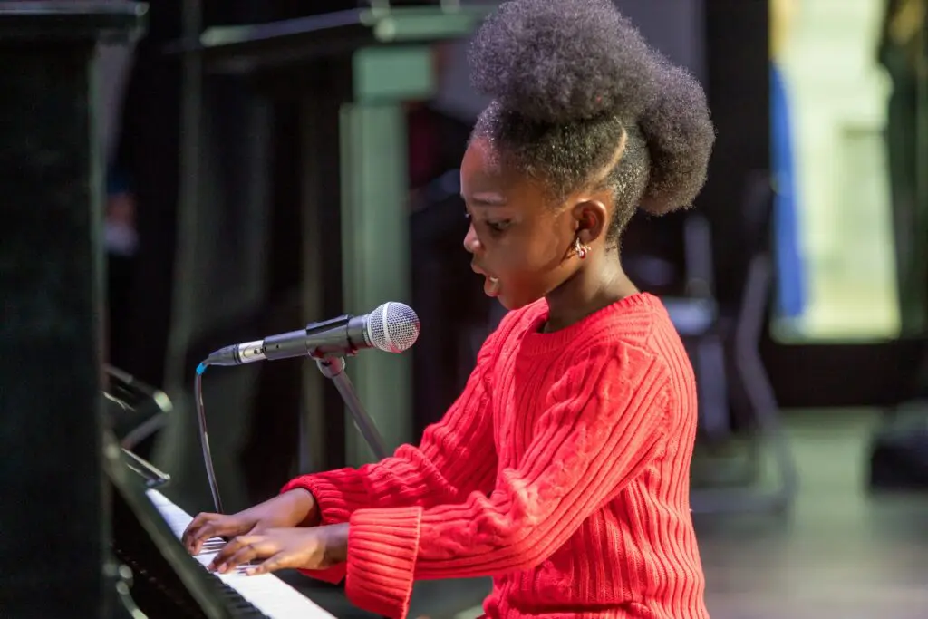 Young Vocal Student Performing in Pearland