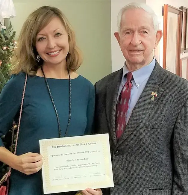 Heather and Mayor BRAVO Award